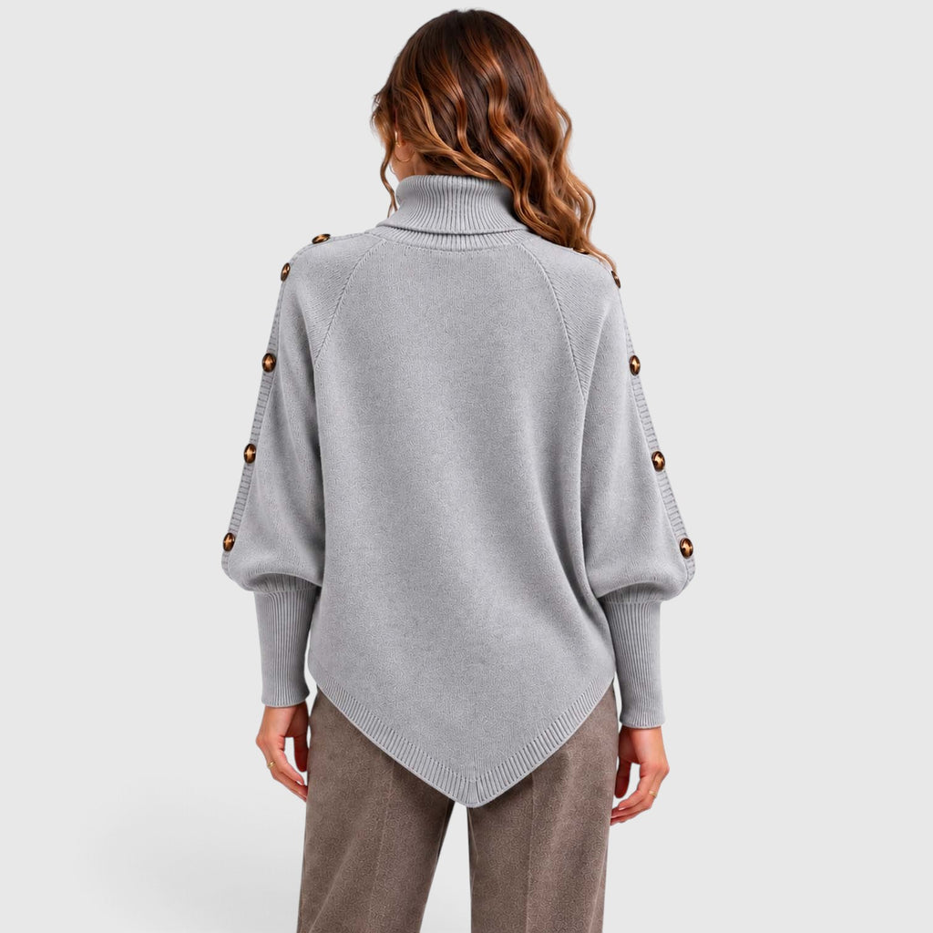 Monvaline | Women's Cable Knit Turtleneck Sweater for Autumn & Winter