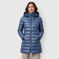 Monvaline | Women's Cashmere Blend Lightweight Slim Fit Hooded Puffer Jacket
