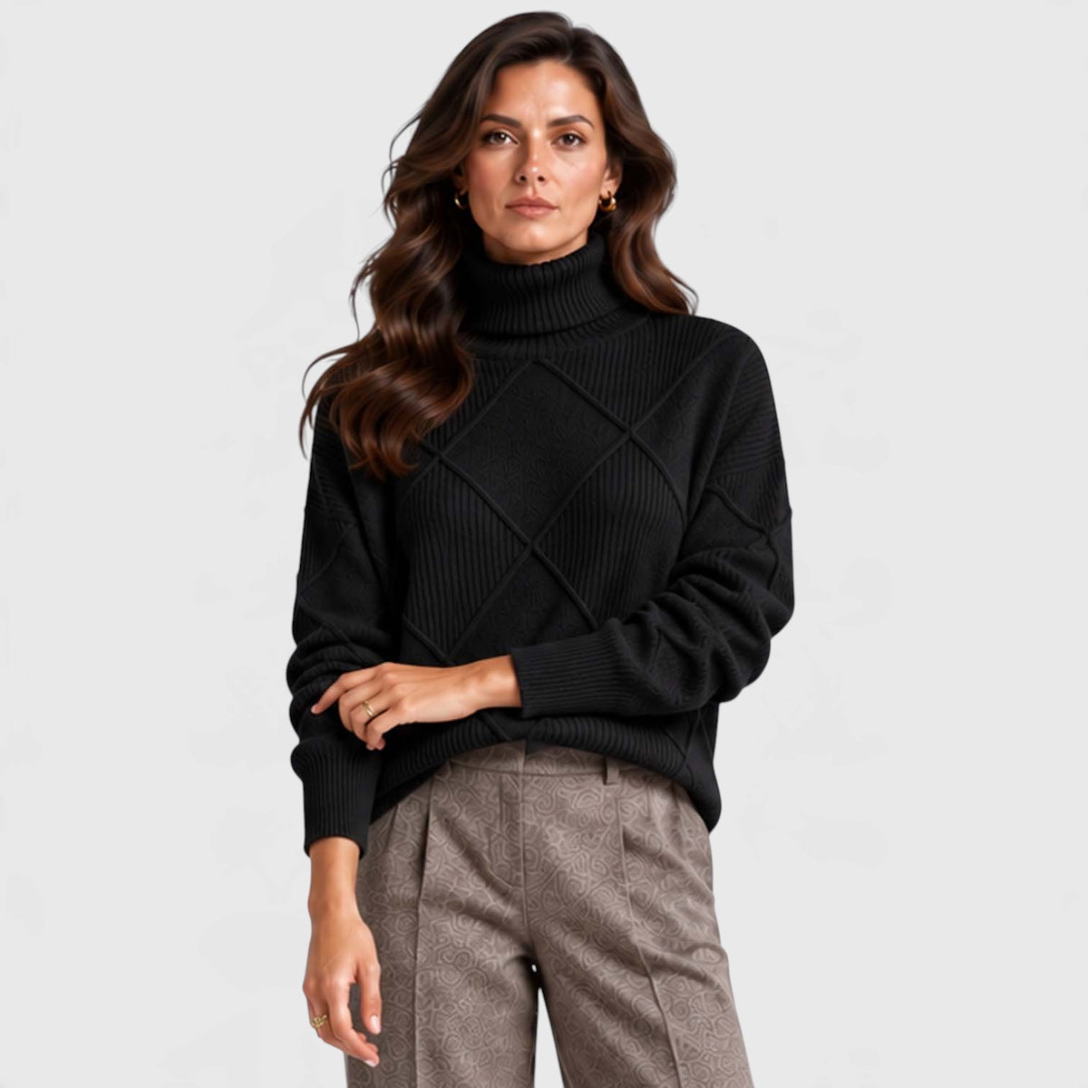 Monvaline | Women's Cashmere Turtleneck Knitted Jumper