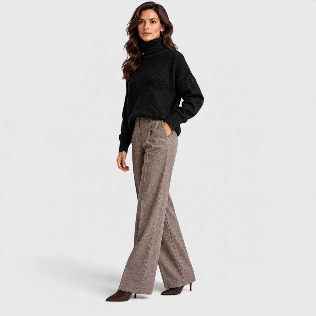 Monvaline | Women's Cashmere Turtleneck Knitted Jumper