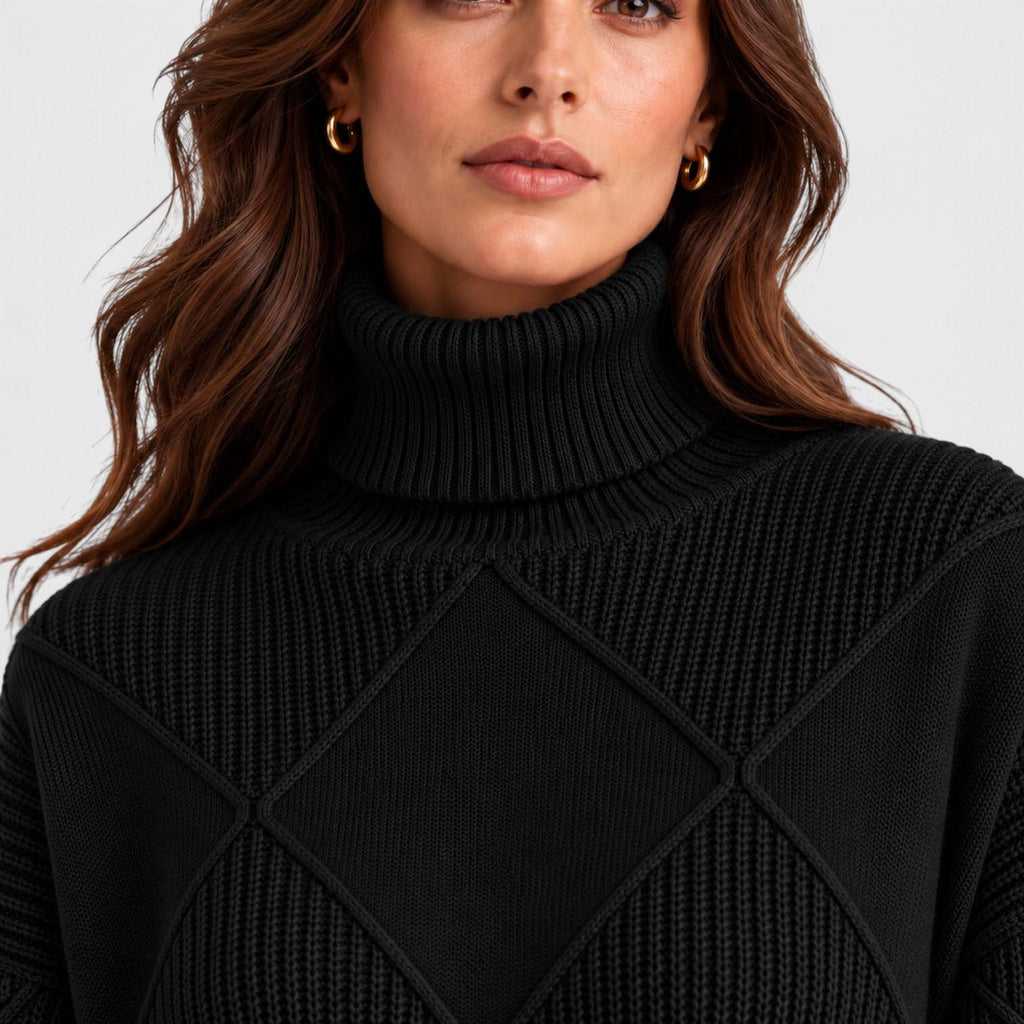 Monvaline | Women's Cashmere Turtleneck Knitted Jumper
