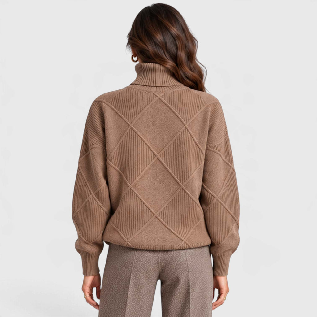 Monvaline | Women's Cashmere Turtleneck Knitted Jumper