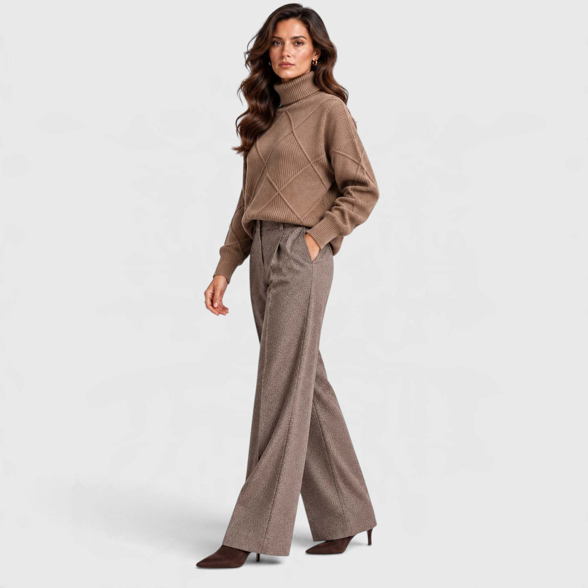 Monvaline | Women's Cashmere Turtleneck Knitted Jumper