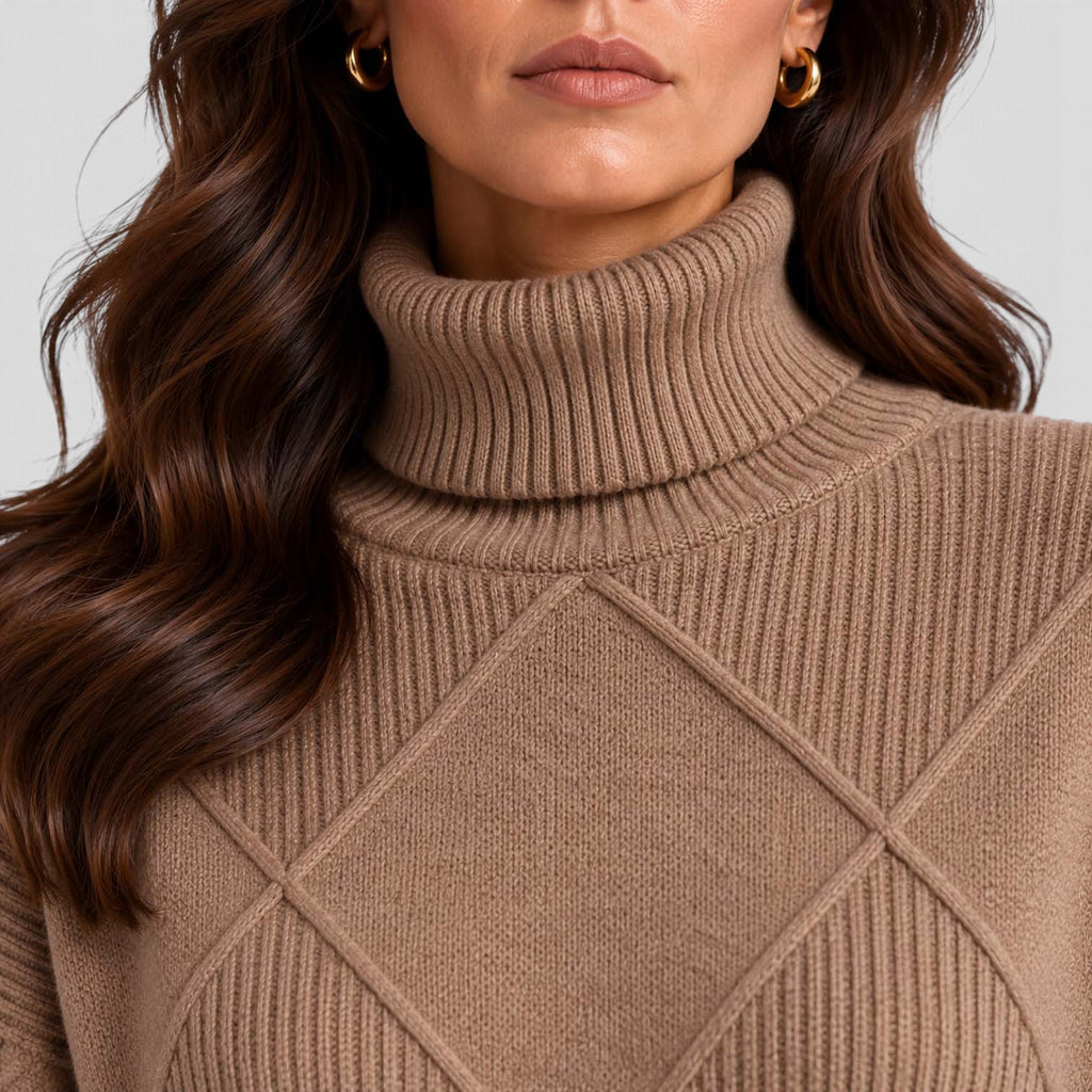 Monvaline | Women's Cashmere Turtleneck Knitted Jumper