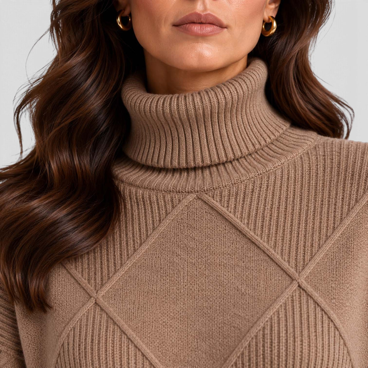 Monvaline | Women's Cashmere Turtleneck Knitted Jumper