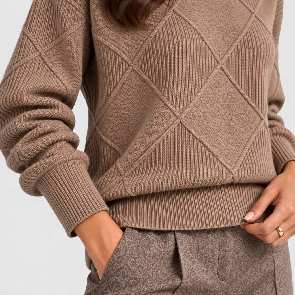 Monvaline | Women's Cashmere Turtleneck Knitted Jumper