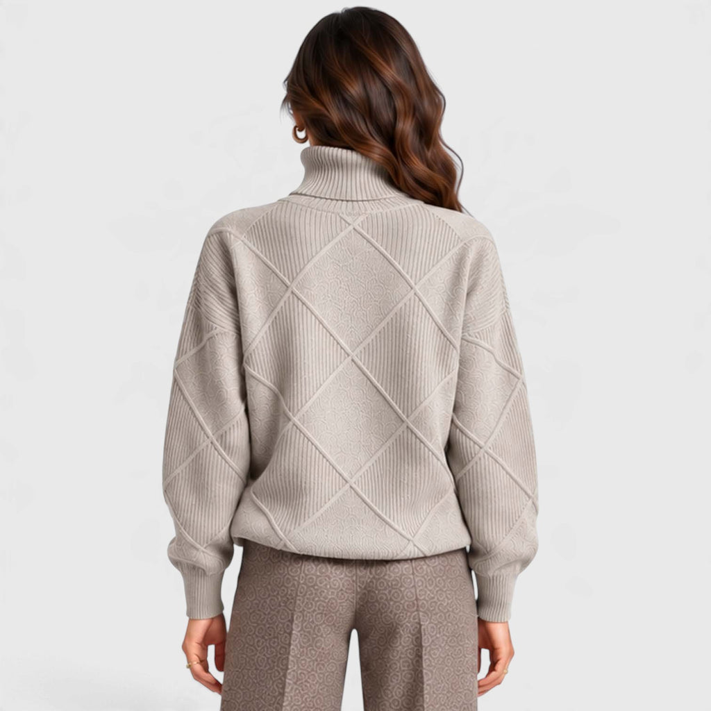 Monvaline | Women's Cashmere Turtleneck Knitted Jumper