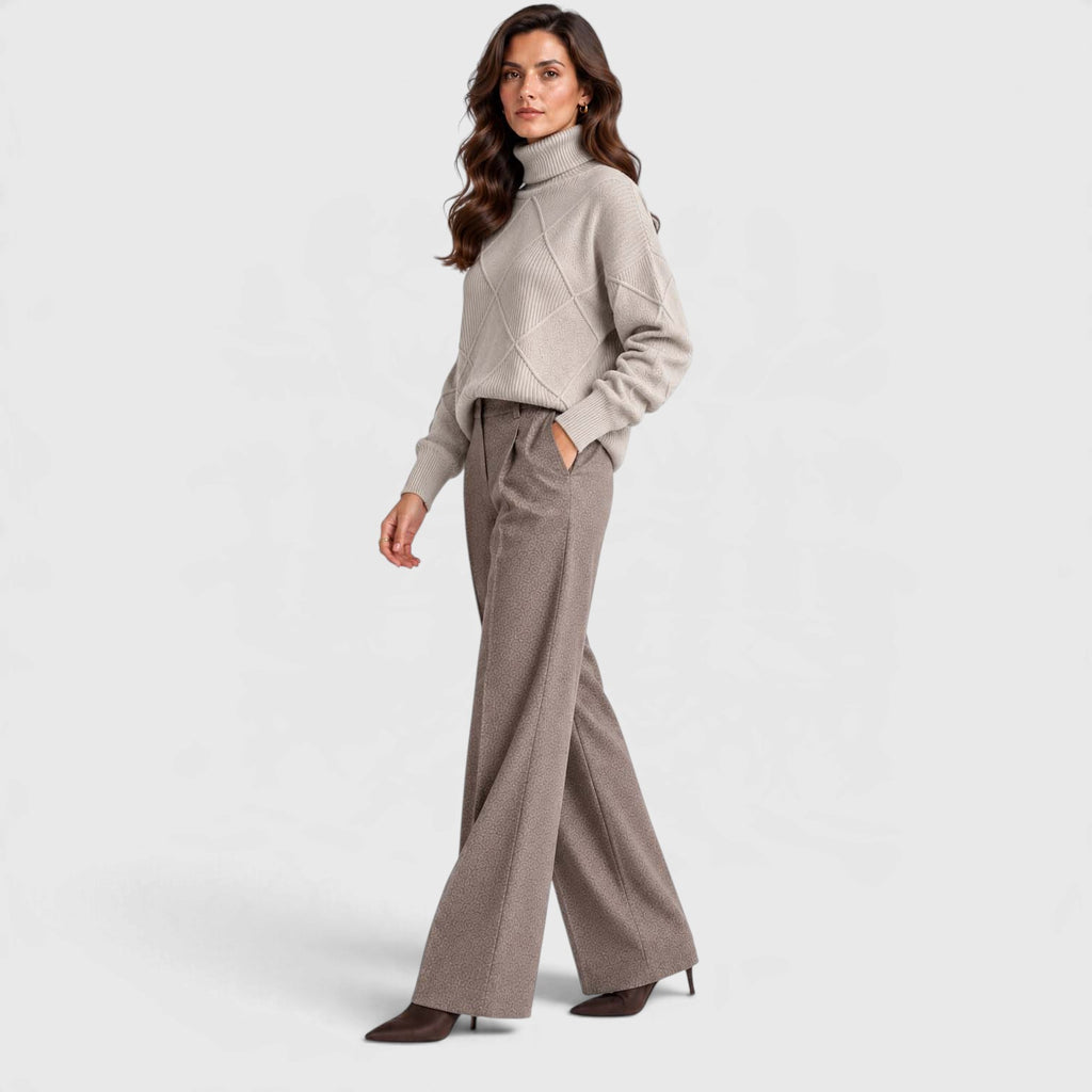 Monvaline | Women's Cashmere Turtleneck Knitted Jumper