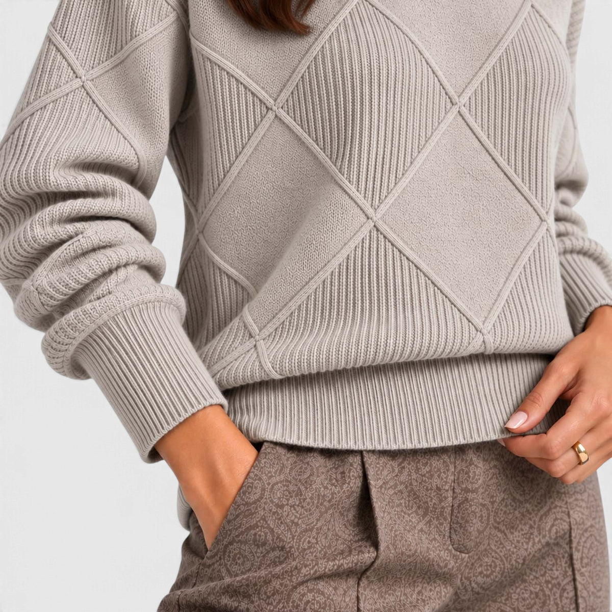 Monvaline | Women's Cashmere Turtleneck Knitted Jumper