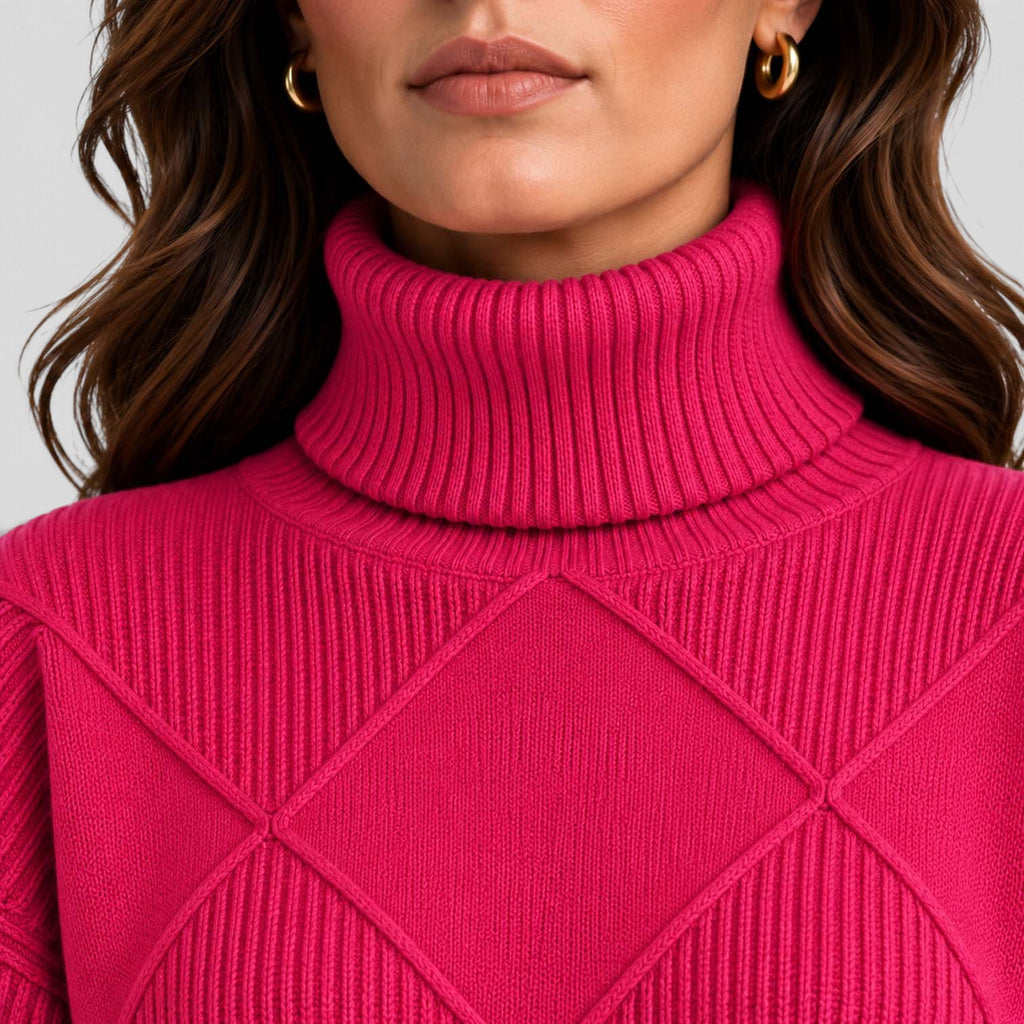 Monvaline | Women's Cashmere Turtleneck Knitted Jumper