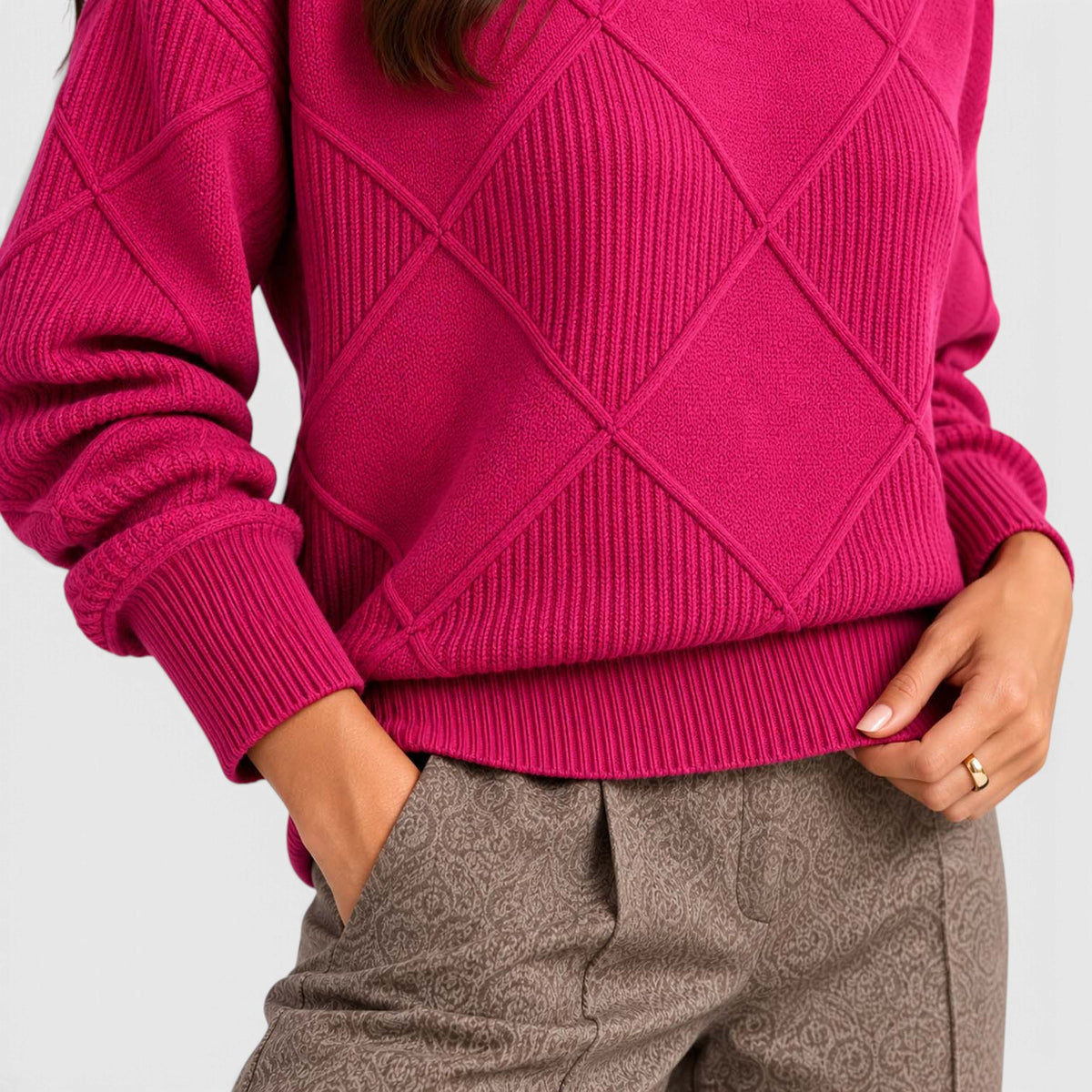 Monvaline | Women's Cashmere Turtleneck Knitted Jumper