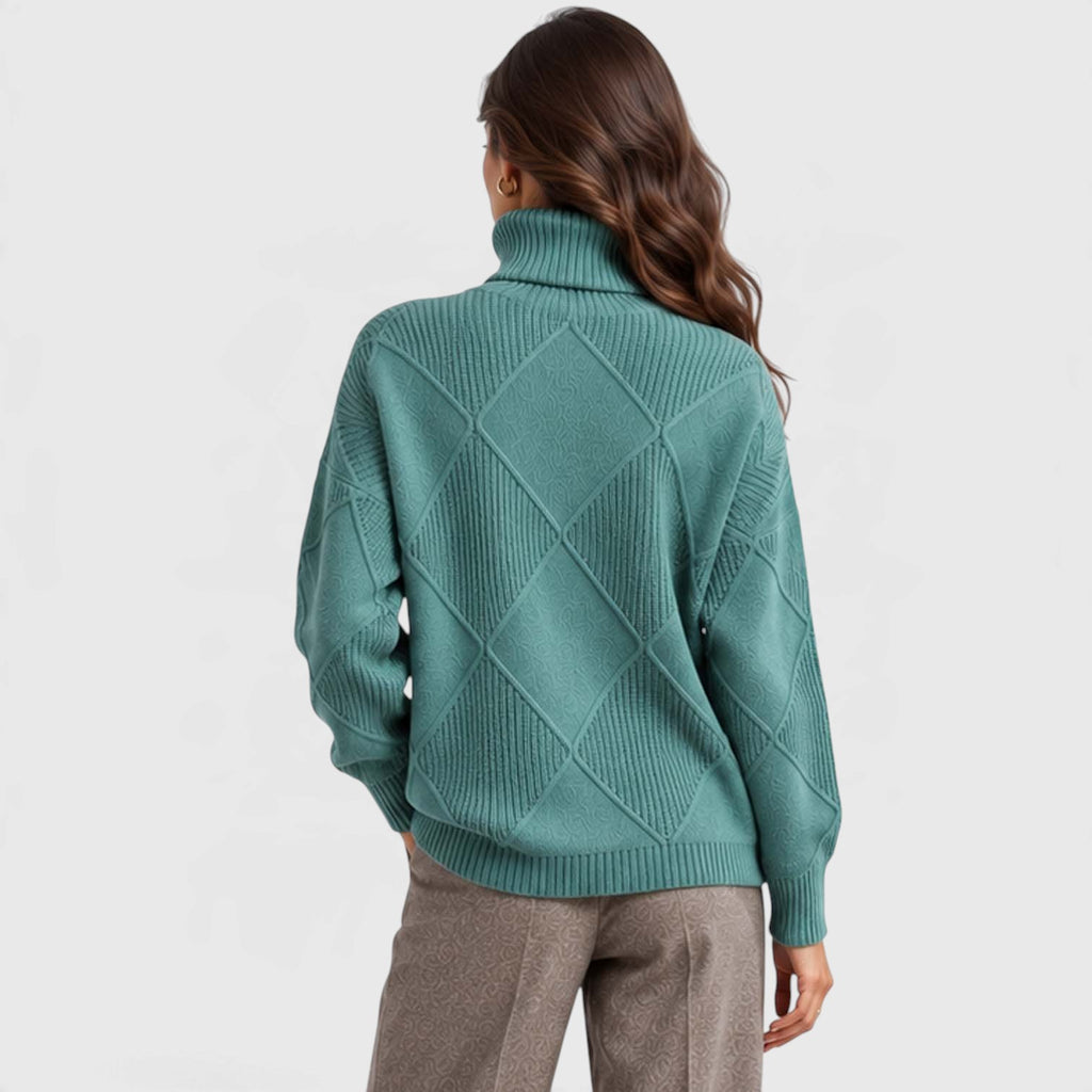 Monvaline | Women's Cashmere Turtleneck Knitted Jumper