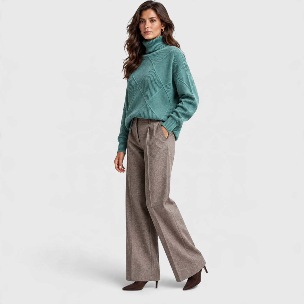 Monvaline | Women's Cashmere Turtleneck Knitted Jumper
