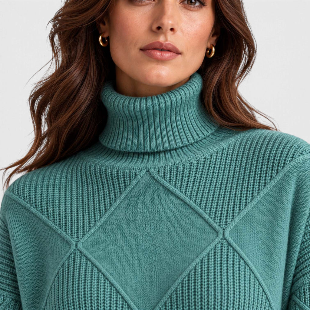 Monvaline | Women's Cashmere Turtleneck Knitted Jumper