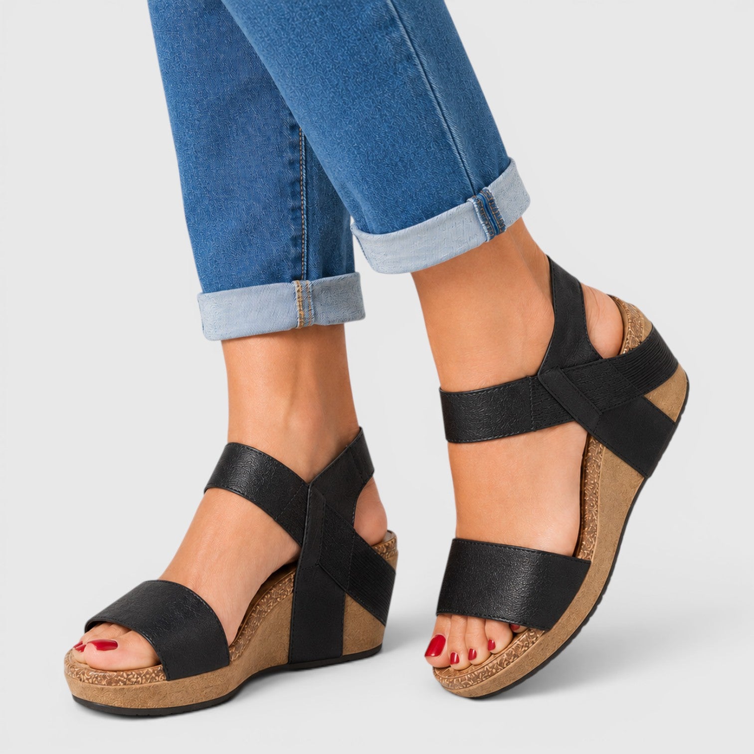 Monvaline | Women's Casual Platform Sandals with Supportive Foam Sole
