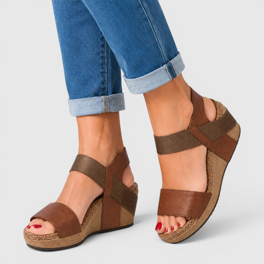 Monvaline | Women's Casual Platform Sandals with Supportive Foam Sole