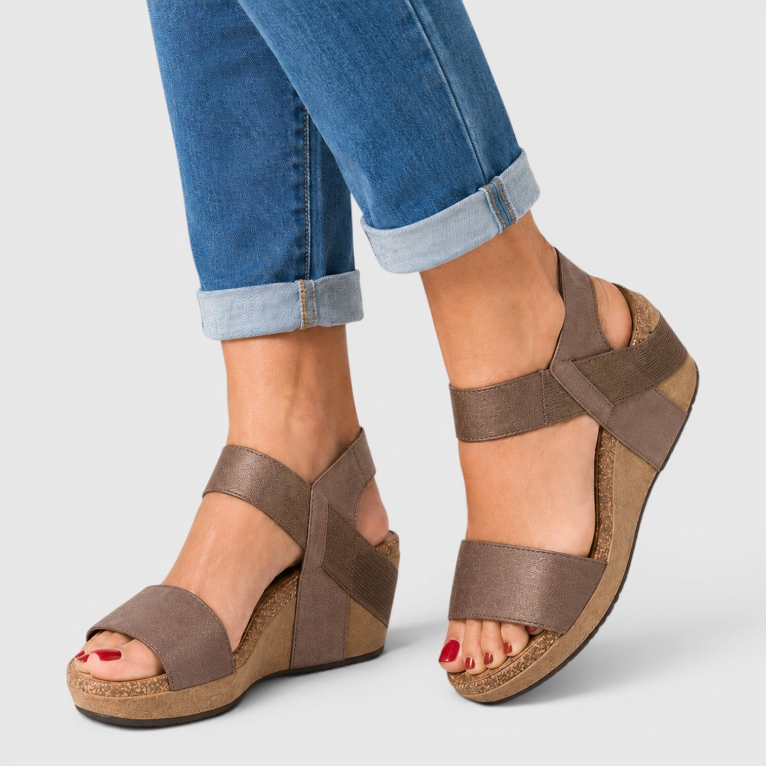 Monvaline | Women's Casual Platform Sandals with Supportive Foam Sole