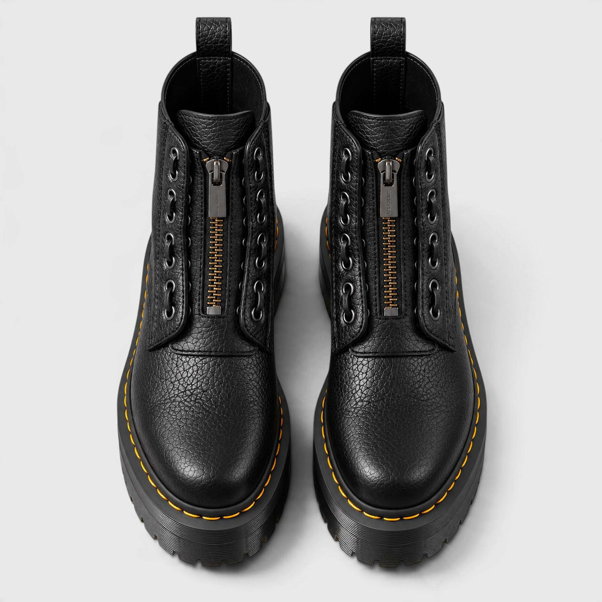 Monvaline | Women's Chunky Ankle Boots with Front Zip and Platform Sole