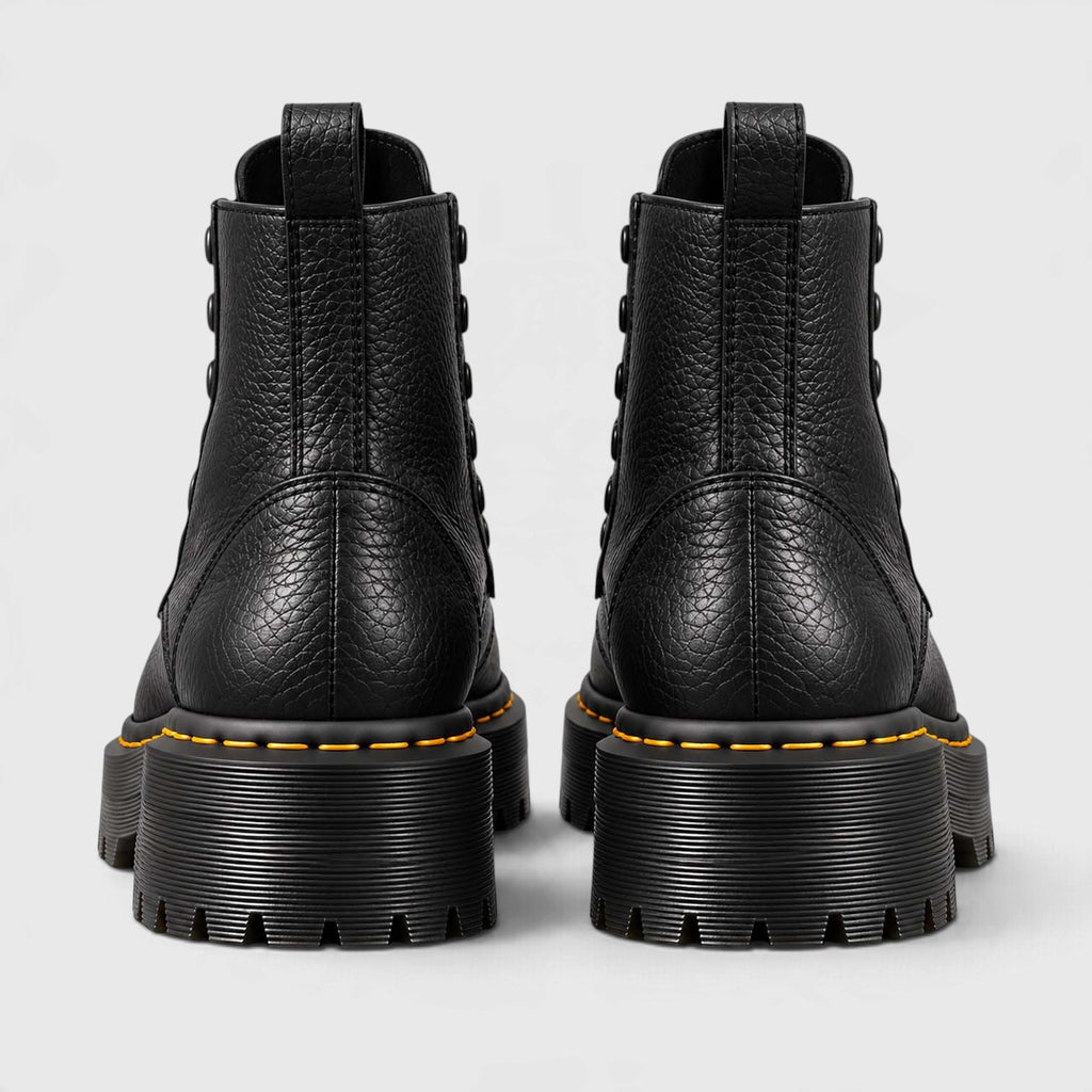 Monvaline | Women's Chunky Ankle Boots with Front Zip and Platform Sole