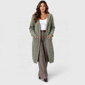 Monvaline | Women's Chunky Knit Cardigan Button Front