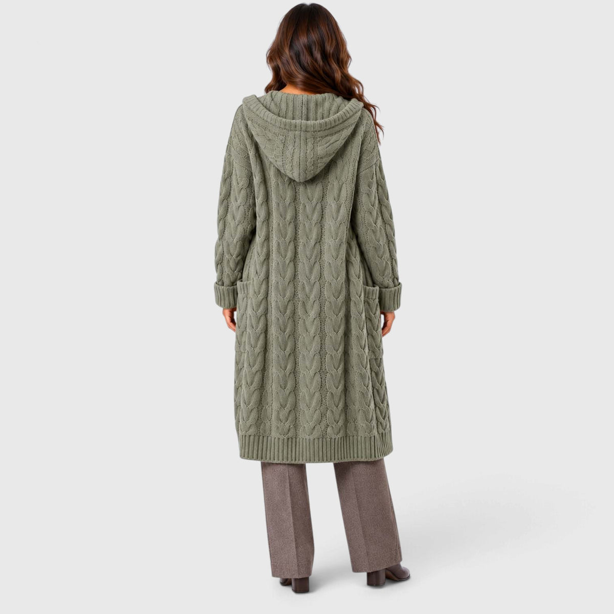 Monvaline | Women's Chunky Knit Cardigan Button Front