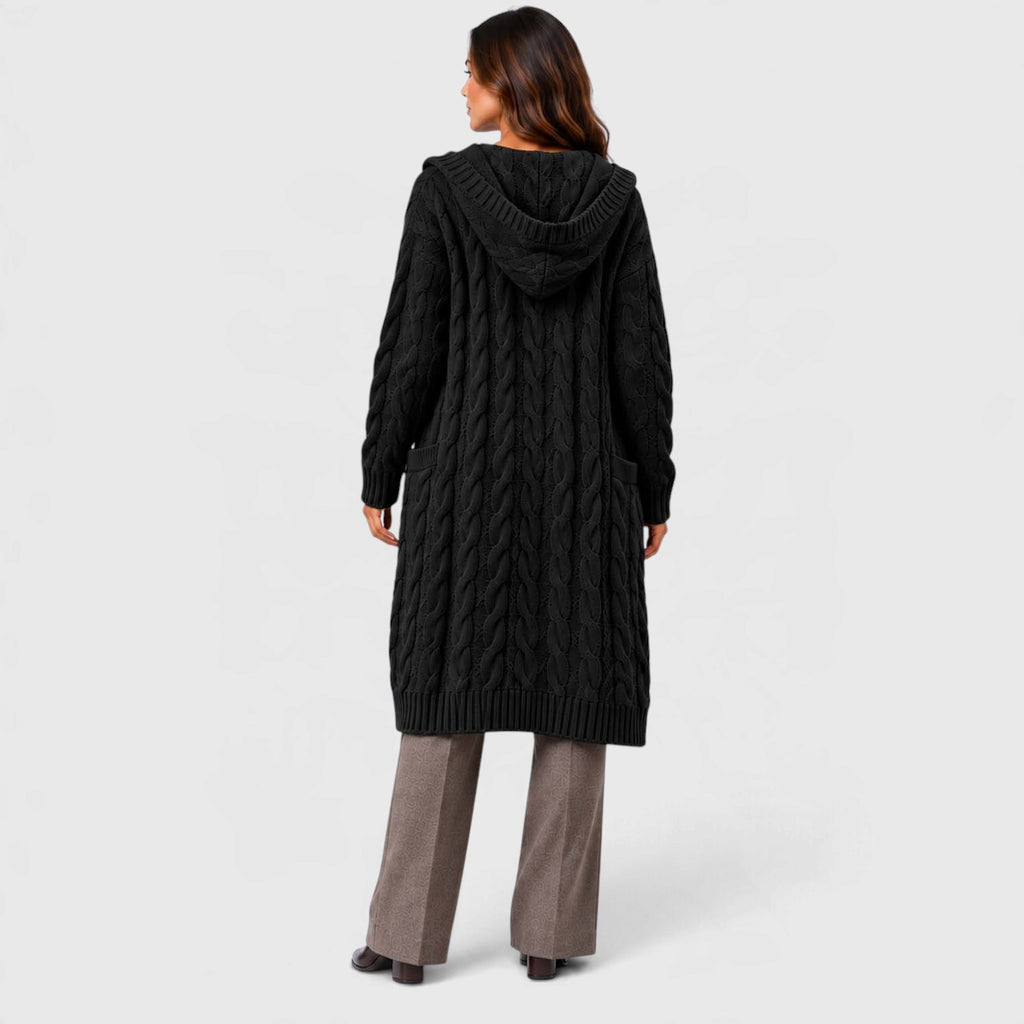 Monvaline | Women's Chunky Knit Cardigan Button Front