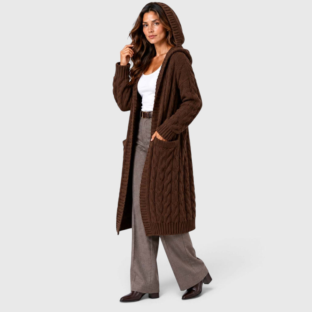 Monvaline | Women's Chunky Knit Cardigan Button Front