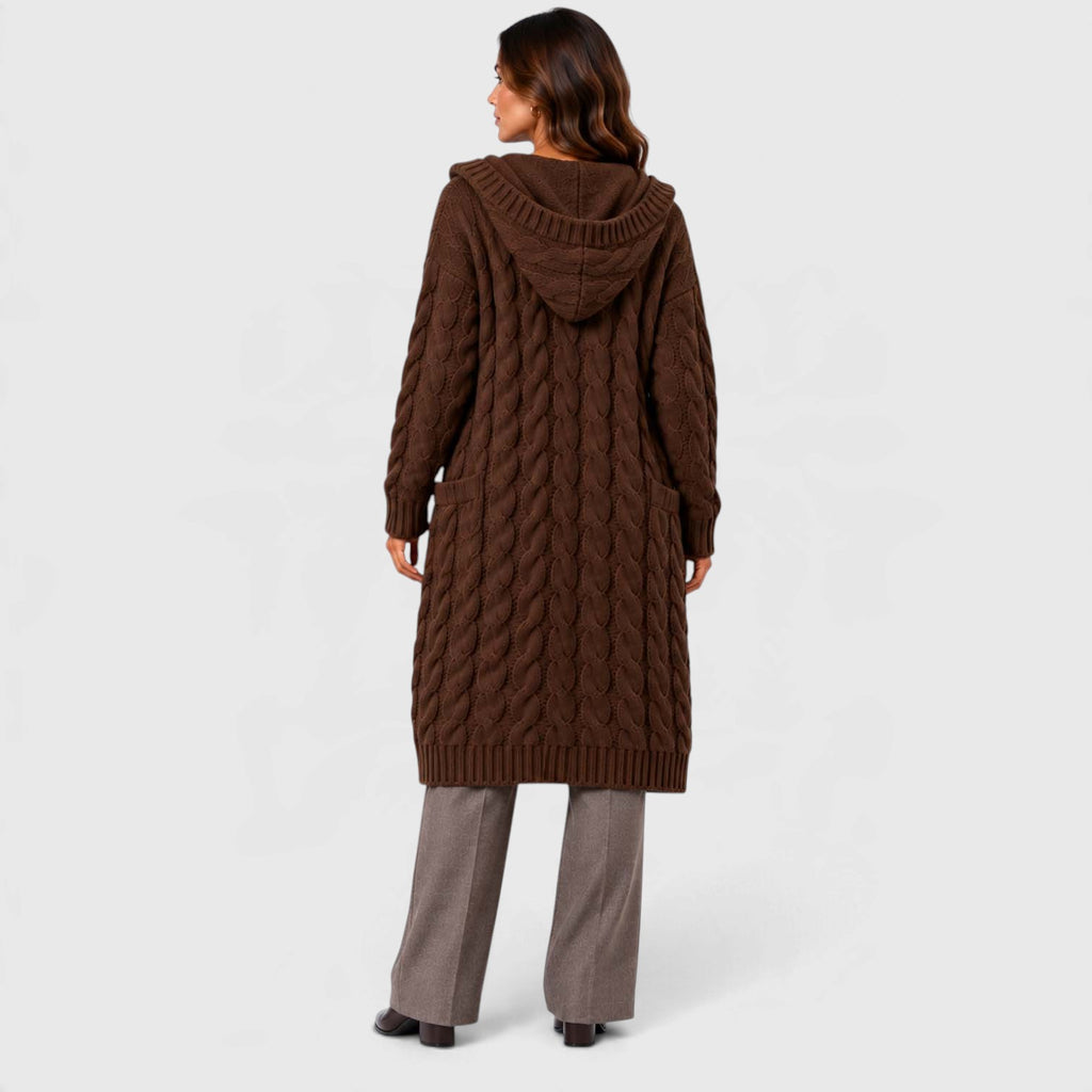 Monvaline | Women's Chunky Knit Cardigan Button Front