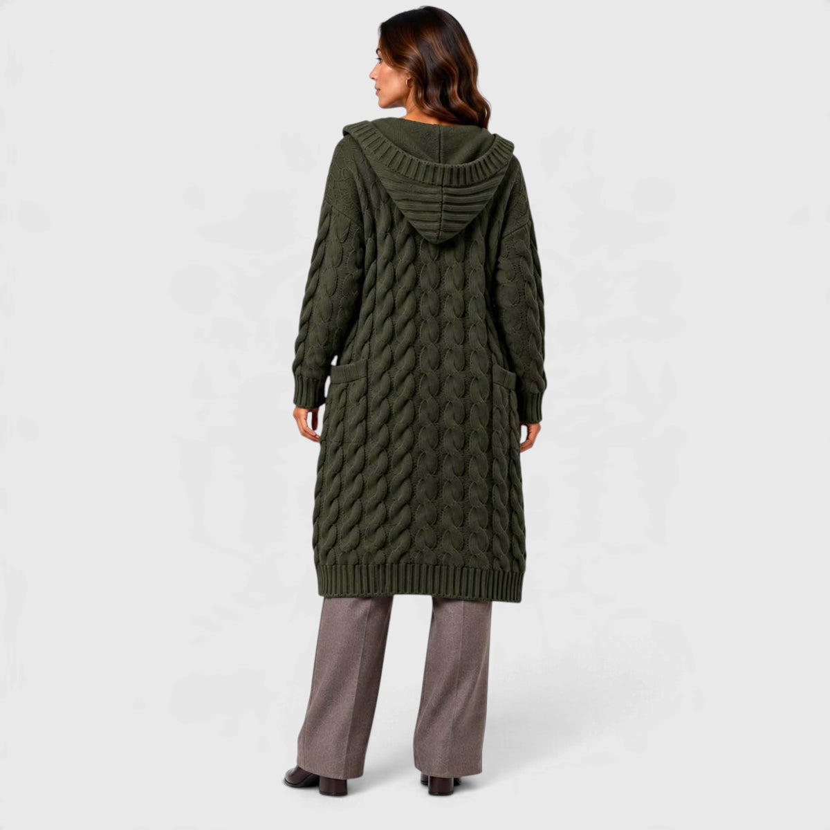Monvaline | Women's Chunky Knit Cardigan Button Front