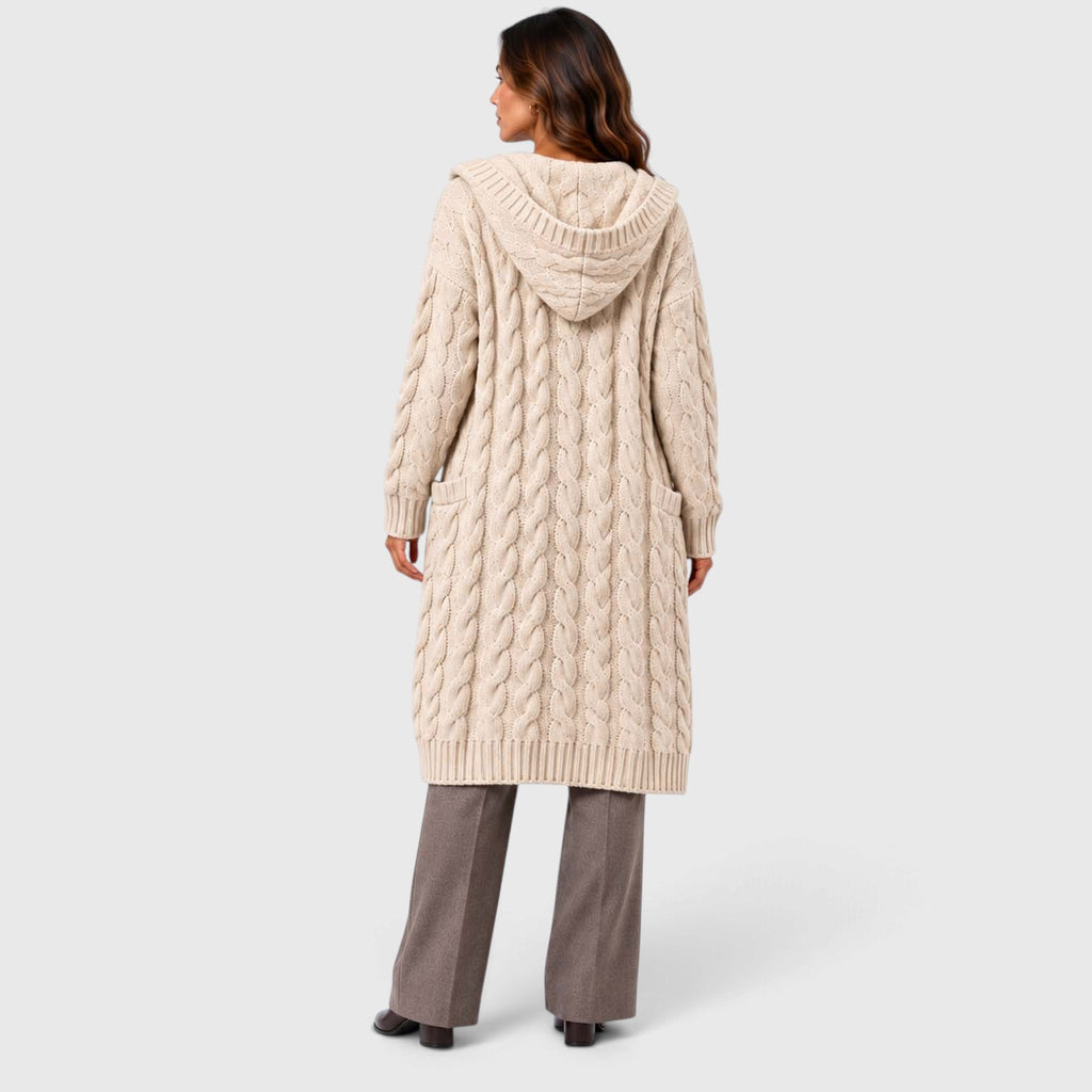 Monvaline | Women's Chunky Knit Cardigan Button Front