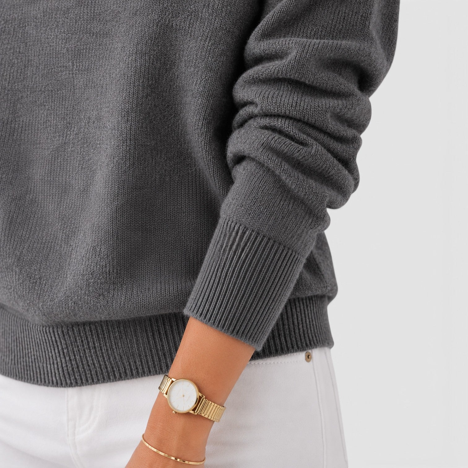 Monvaline | Women's Classic Half High Collar Soft Knit Jumper