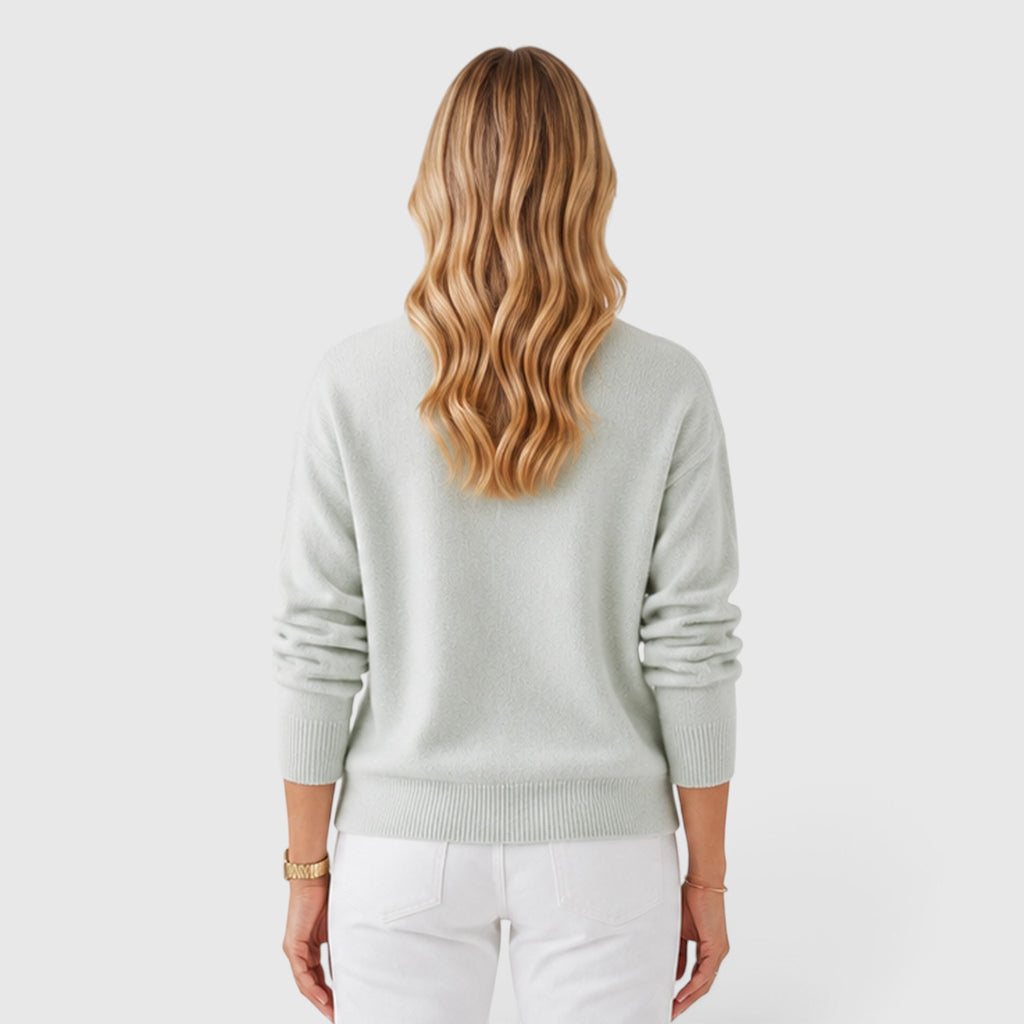 Monvaline | Women's Classic Half High Collar Soft Knit Jumper