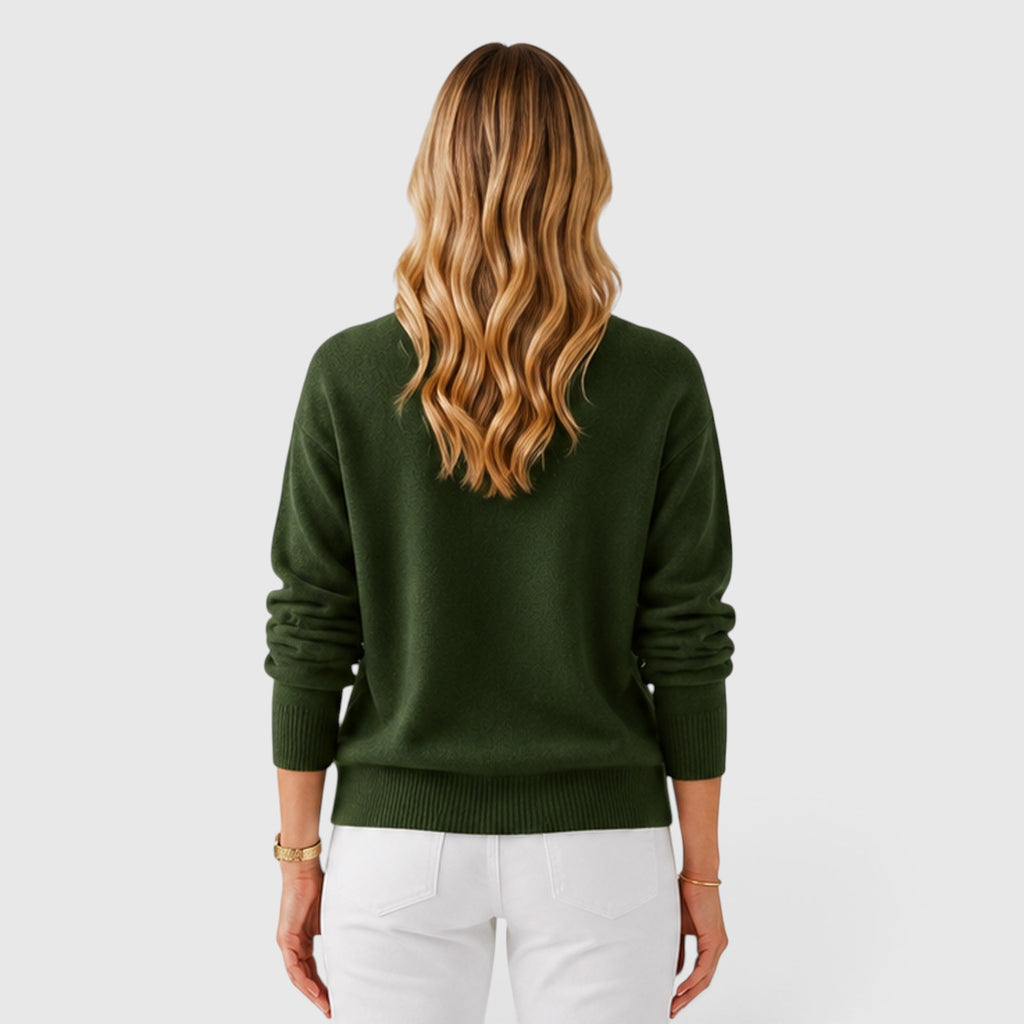 Monvaline | Women's Classic Half High Collar Soft Knit Jumper