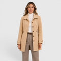 Monvaline | Women's Classic Mid-Length Single-Breasted Wool Coat