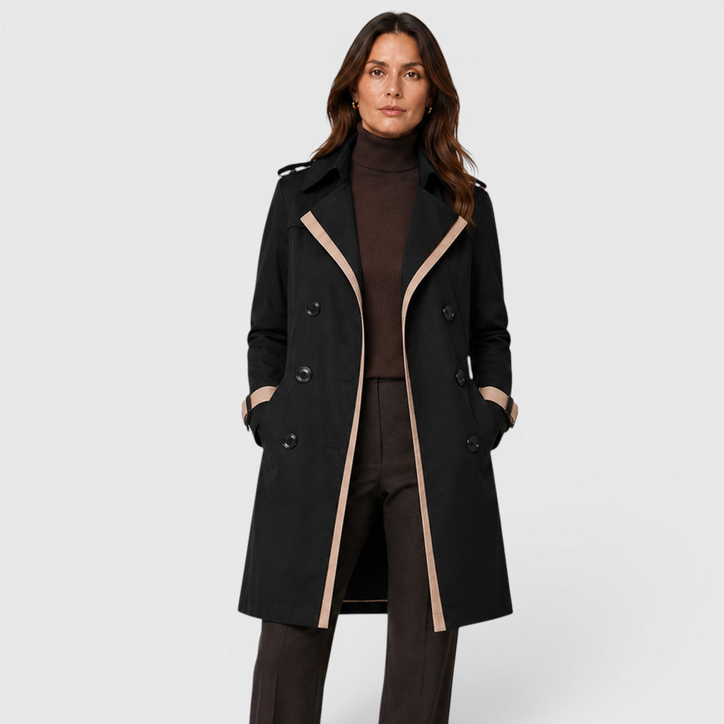 Monvaline | Women's Classic Slim Fit Trench Coat