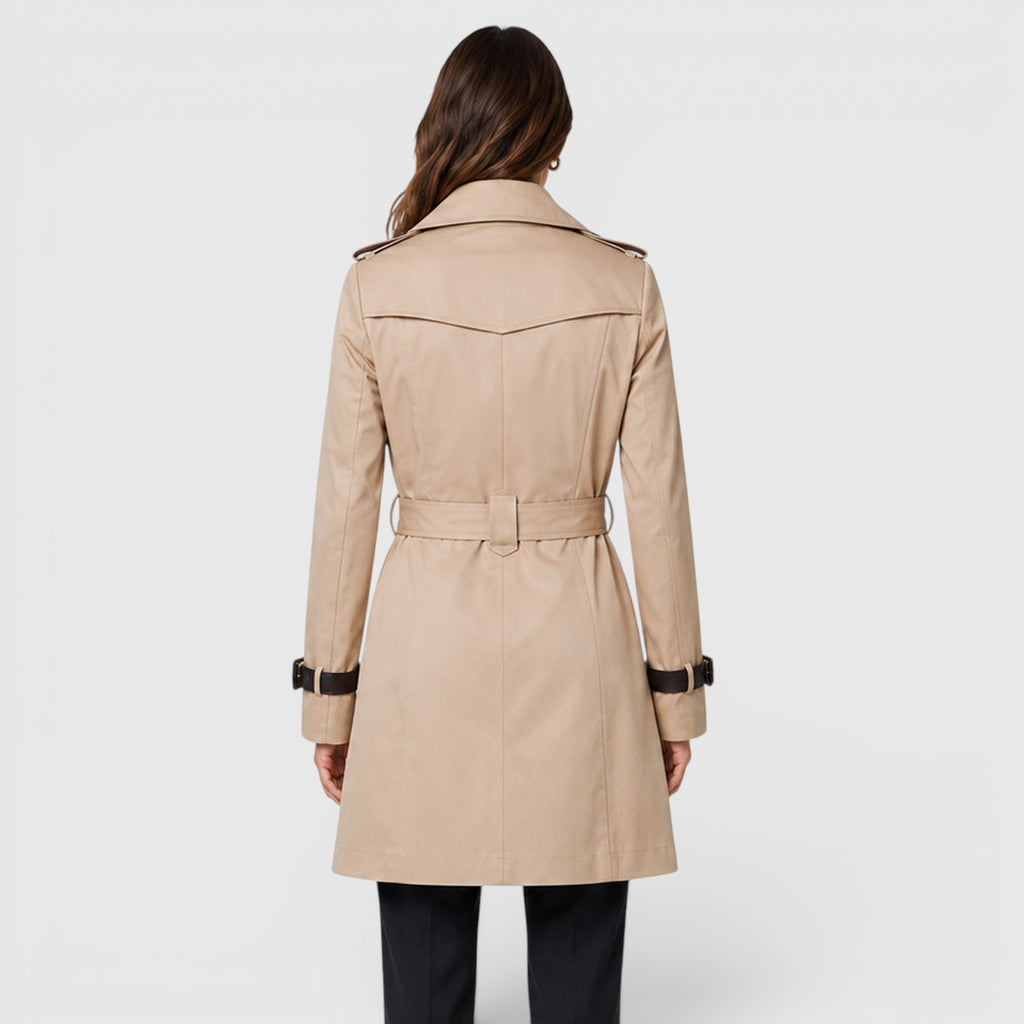 Monvaline | Women's Classic Slim Fit Trench Coat