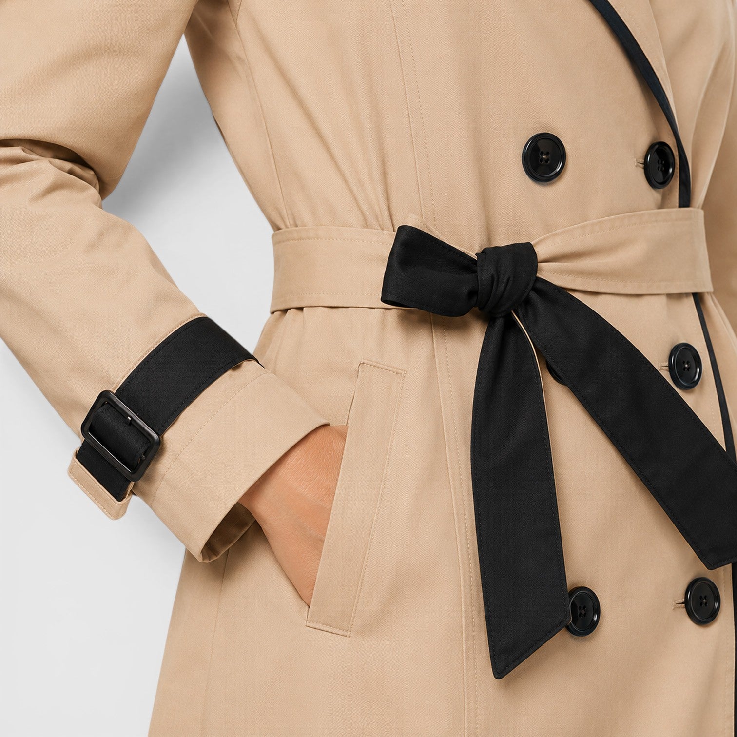 Monvaline | Women's Classic Slim Fit Trench Coat