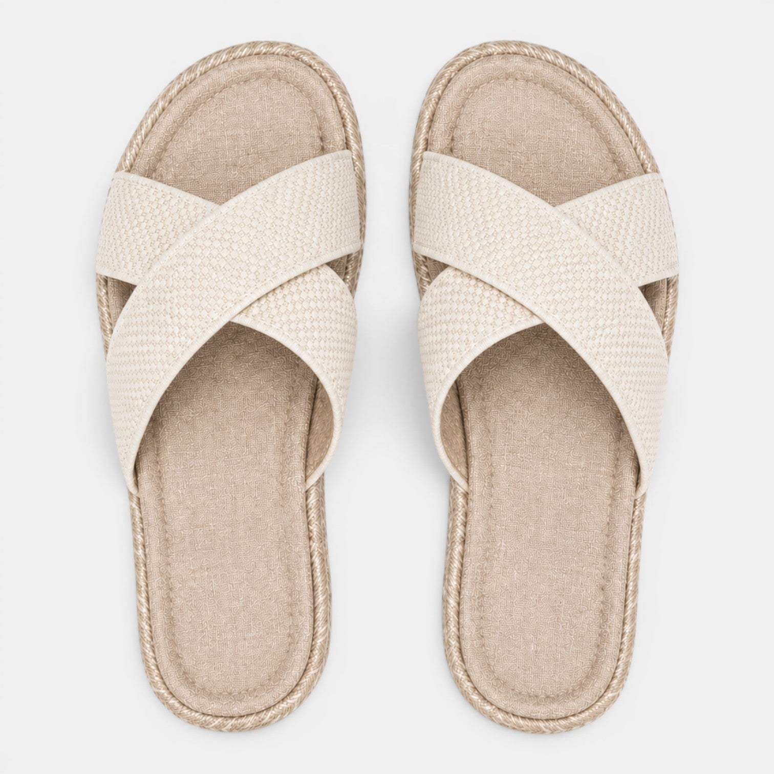 Monvaline | Women's Comfortable Cream Casual Sandals for Everyday Wear