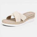Monvaline | Women's Comfortable Cream Casual Sandals for Everyday Wear