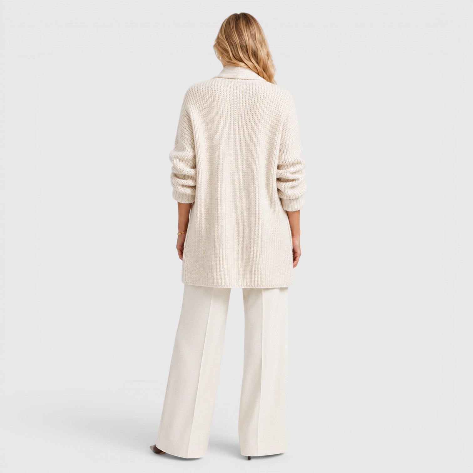 Monvaline | Women's Comfortable Long Sleeve Open Front Knit Cardigan
