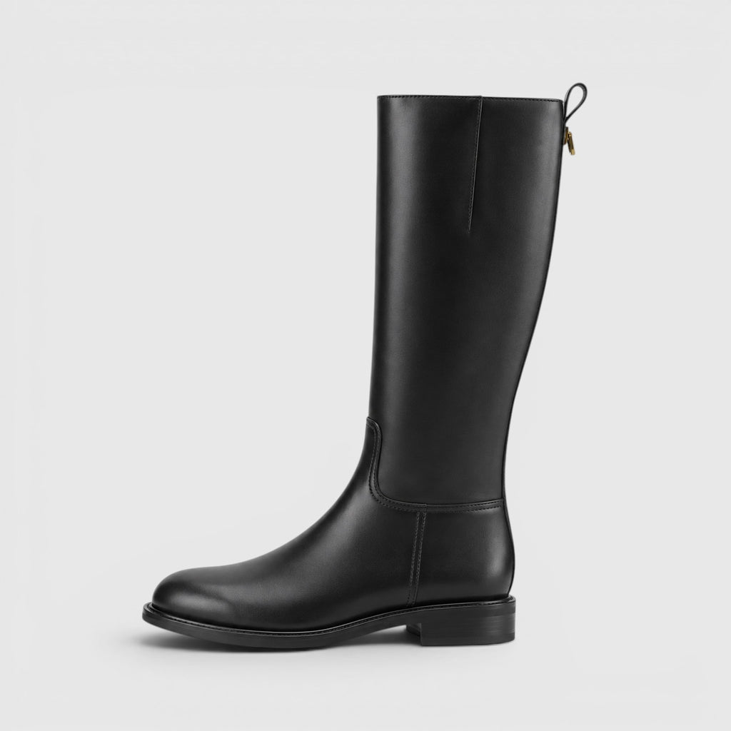 Monvaline | Women's Comfortable Side Zip Knee High Boots