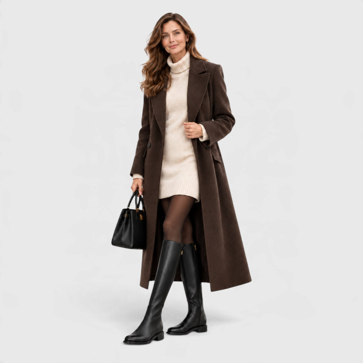 Monvaline | Women's Comfortable Side Zip Knee High Boots