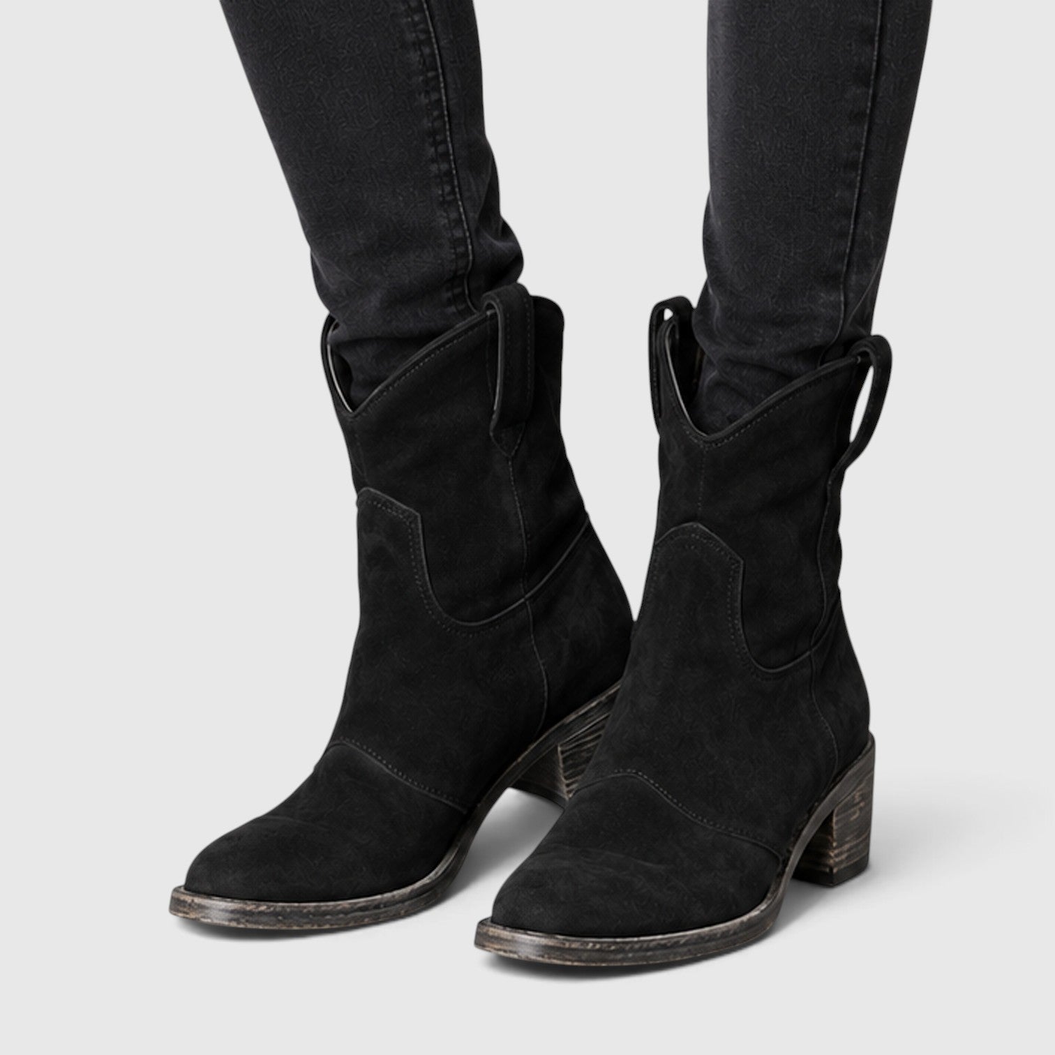 Monvaline | Women's Comfortable Suede Ankle Boots Non-Slip Rubber Sole