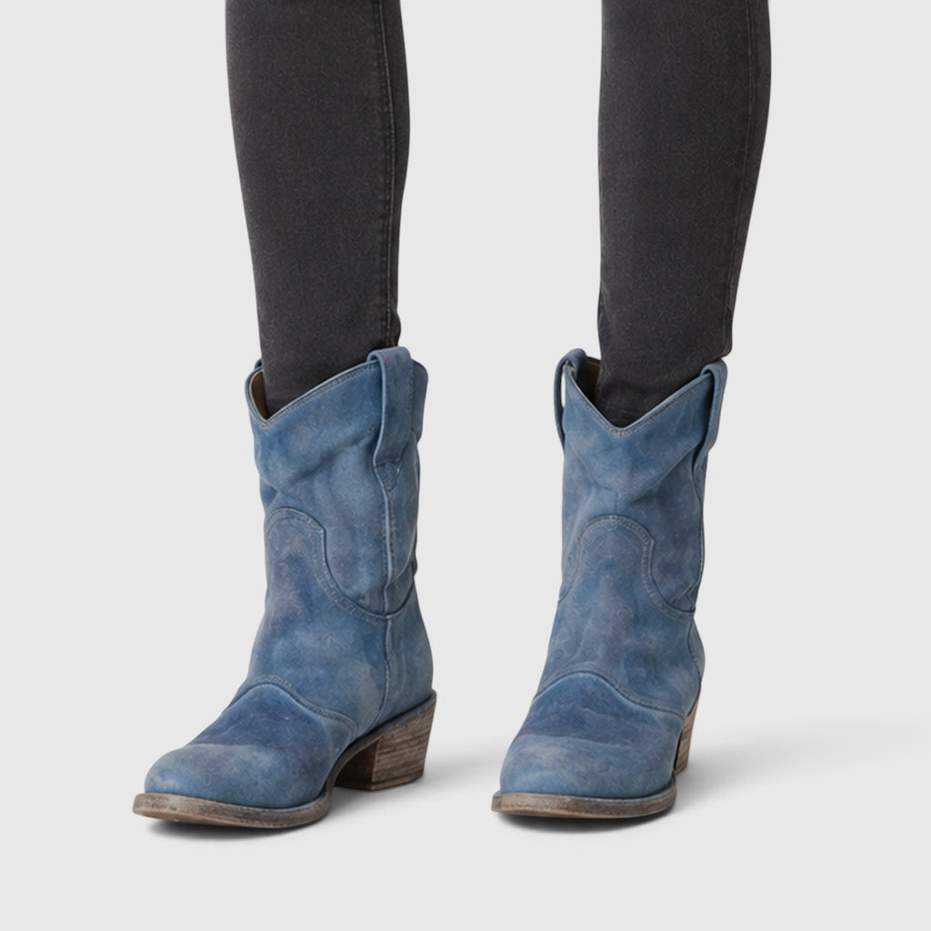 Monvaline | Women's Comfortable Suede Ankle Boots Non-Slip Rubber Sole