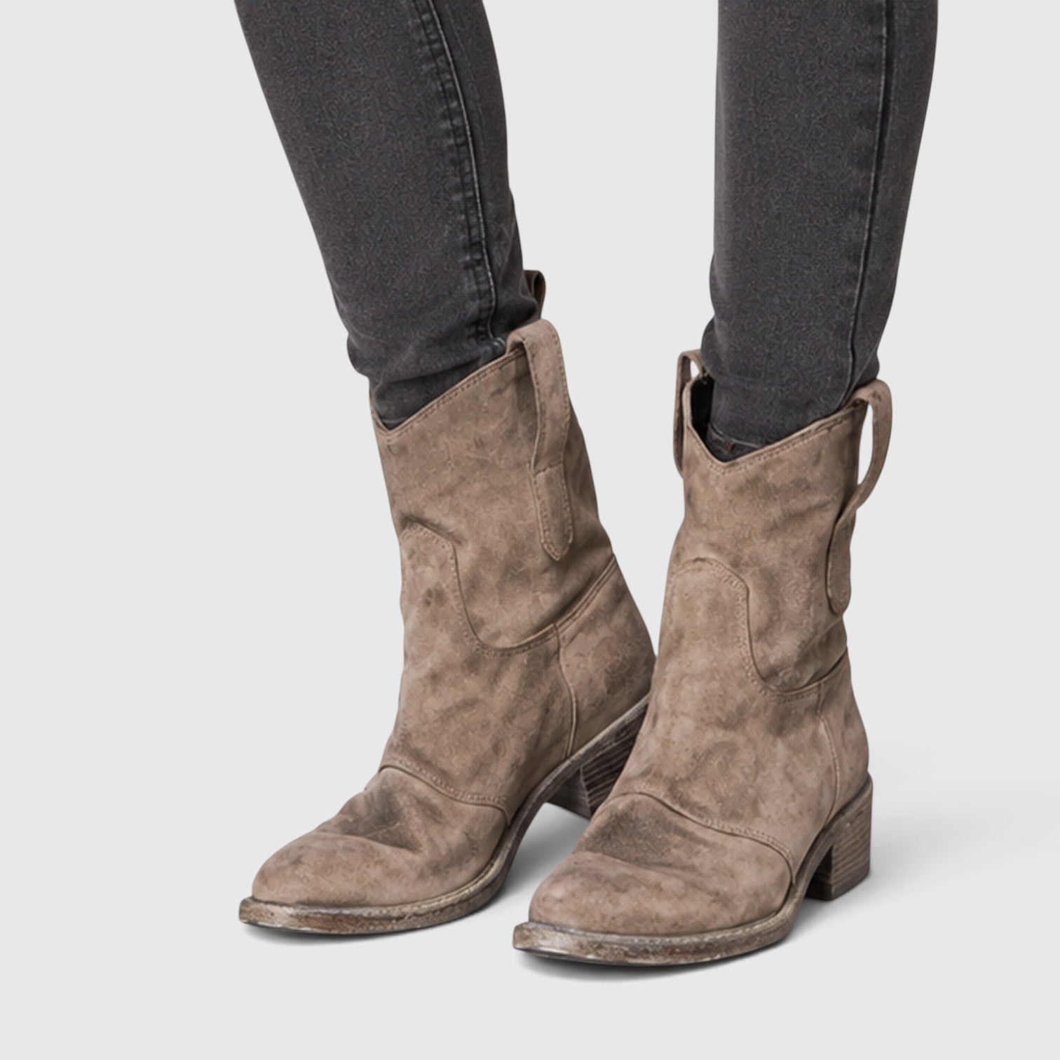 Monvaline | Women's Comfortable Suede Ankle Boots Non-Slip Rubber Sole