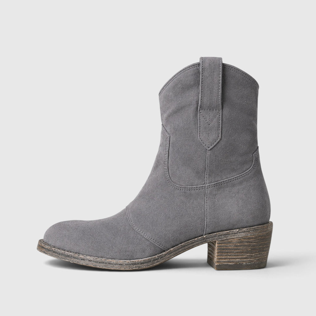 Monvaline | Women's Comfortable Suede Ankle Boots Non-Slip Rubber Sole