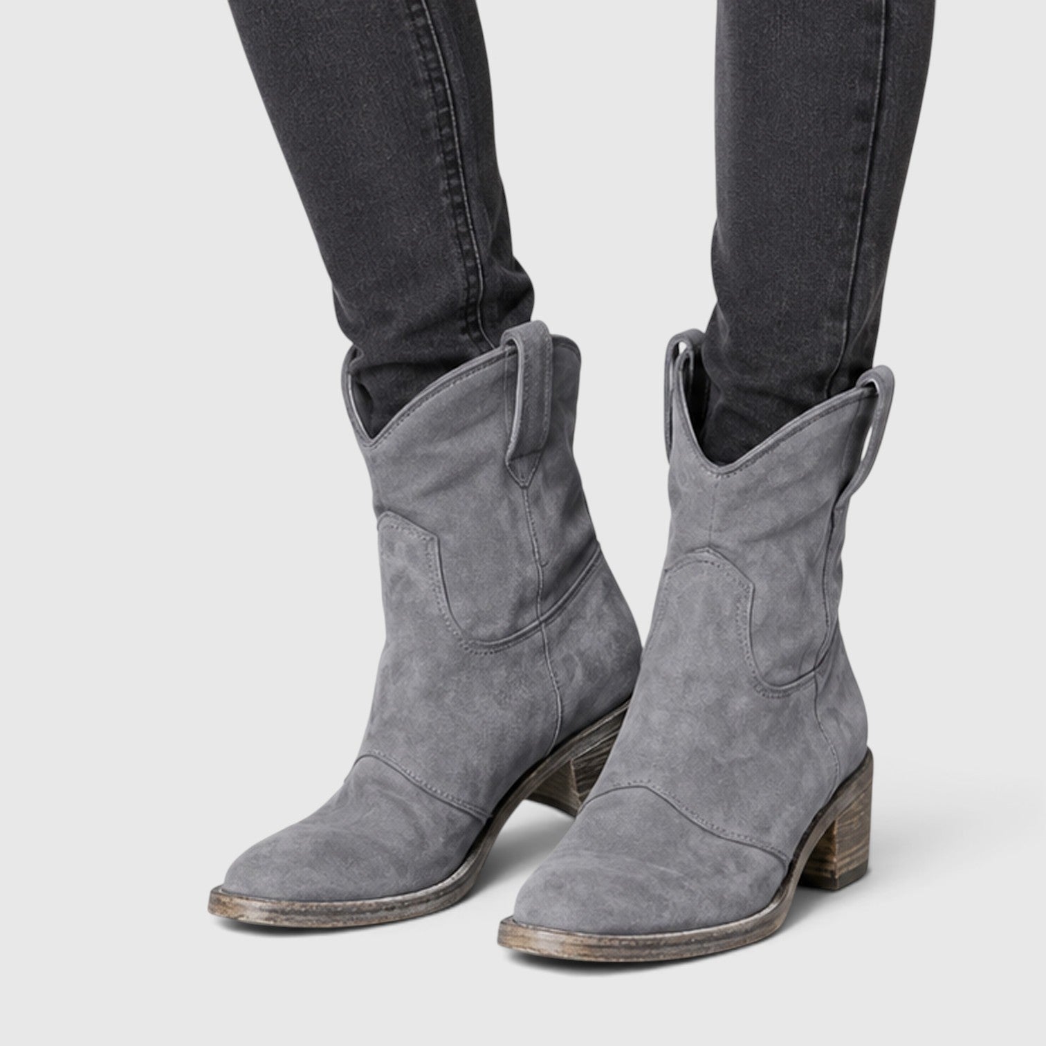 Monvaline | Women's Comfortable Suede Ankle Boots Non-Slip Rubber Sole