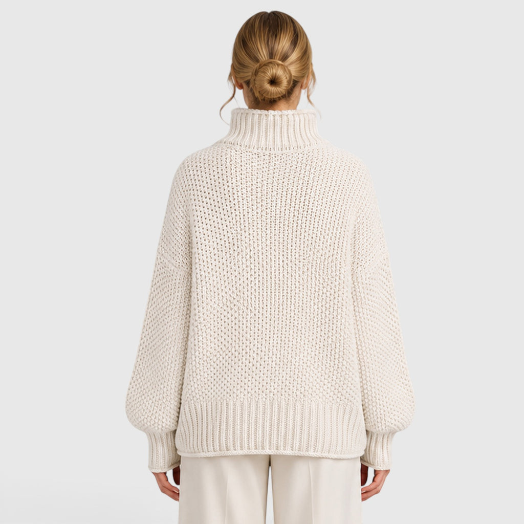 Monvaline | Women's Cozy Knit Everyday Roll Neck Jumper