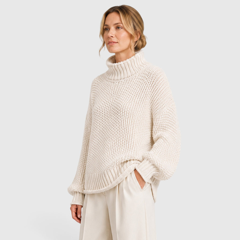 Monvaline | Women's Cozy Knit Everyday Roll Neck Jumper
