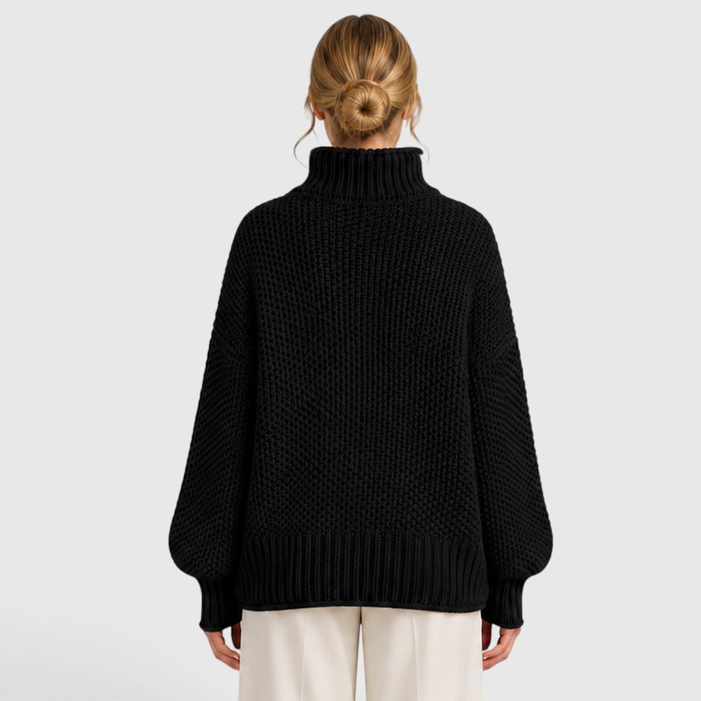 Monvaline | Women's Cozy Knit Everyday Roll Neck Jumper